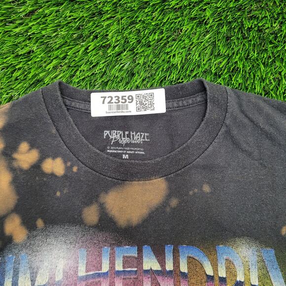 Jimi-Hendrix Shirt Womens Medium 19x25 Bleached - Picture 9 of 11